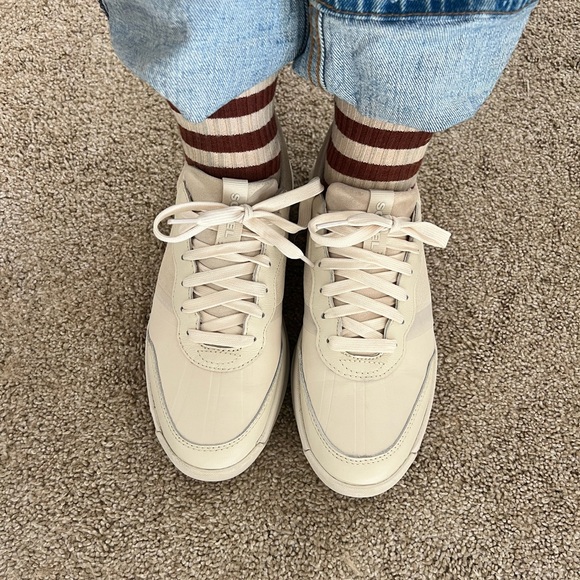 Sorel Women Ona 503 Everyday Low WP Sneakers Size US 9 Sea Salt Chalk Leather - Picture 2 of 7